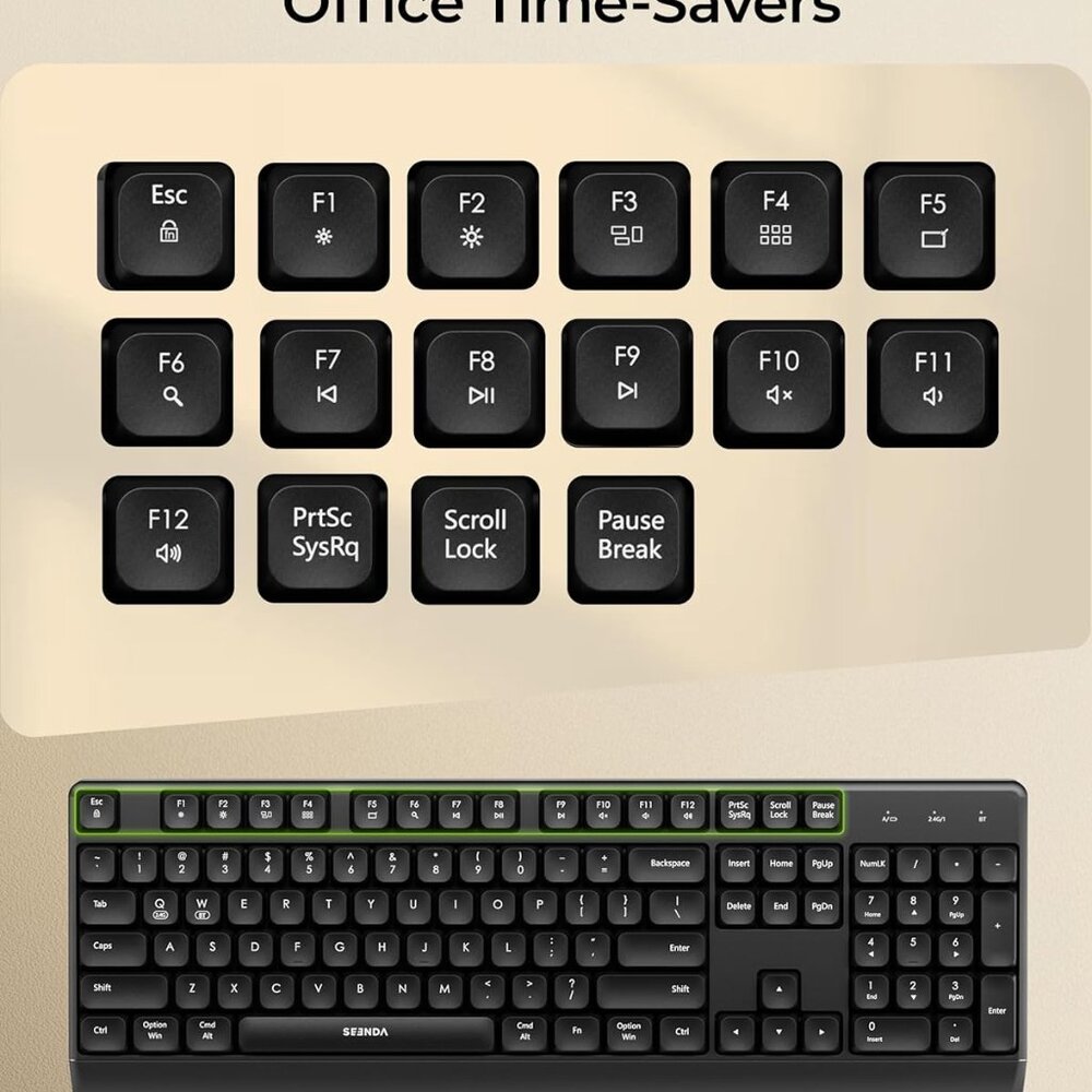 Wireless Bluetooth Keyboard & Mouse - Picture 2 of 7